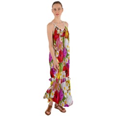 Beautiful Floral Cami Maxi Ruffle Chiffon Dress by Sparkle