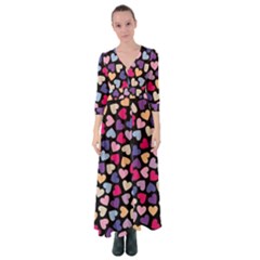 Colorful Love Button Up Maxi Dress by Sparkle