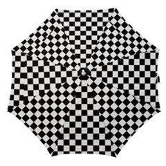 Black And White Chessboard Pattern, Classic, Tiled, Chess Like Theme Straight Umbrellas by Casemiro