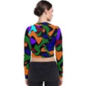 Trippy paint splash, asymmetric dotted camo in saturated colors Long Sleeve Zip Up Bomber Jacket View2