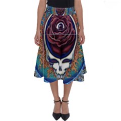 Grateful Dead Ahead Of Their Time Perfect Length Midi Skirt by Sapixe