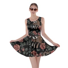 Raccoon Floral Skater Dress by BubbSnugg