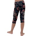 Raccoon Floral Kids  Lightweight Velour Capri Leggings  View4