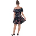 Raccoon Floral Off Shoulder Velour Dress View2