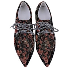 Raccoon Floral Pointed Oxford Shoes by BubbSnugg