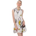 Roseanne Chicken, Retro Chickens Sleeveless Shirt Dress View1