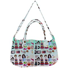 Kawaii Collage Green Ombre Removal Strap Handbag by snowwhitegirl