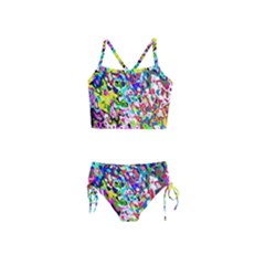 Colorful Paint Texture                                                    Girls  Tankini Swimsuit by LalyLauraFLM