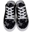 Trippy, asymmetric Black and white, Paint Splash, Brown, Army Style Camo, Dotted Abstract Pattern Half Slippers View1