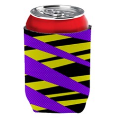 Abstract Triangles, Three Color Dotted Pattern, Purple, Yellow, Black In Saturated Colors Can Holder by Casemiro