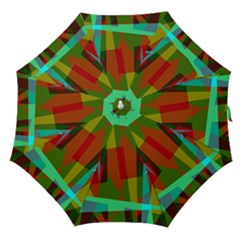 Rainbow Colors Palette Mix, Abstract Triangles, Asymmetric Pattern Straight Umbrellas by Casemiro