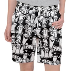 Graffiti Spray Can Characters Seamless Pattern Pocket Shorts by Amaryn4rt