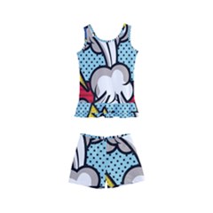 Rays Smoke Pop Art Style Vector Illustration Kids  Boyleg Swimsuit by Amaryn4rt