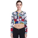 Rays Smoke Pop Art Style Vector Illustration Long Sleeve Zip Up Bomber Jacket View1