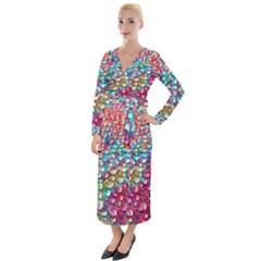 Rainbow Support Group  Velvet Maxi Wrap Dress by ScottFreeArt