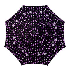 Purple, Pink Bokeh Dots, Asymmetric Polka Dot With Modern Twist Golf Umbrellas by Casemiro