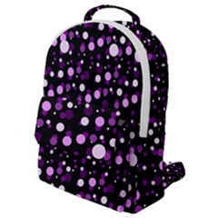 Purple, Pink Bokeh Dots, Asymmetric Polka Dot With Modern Twist Flap Pocket Backpack (small) by Casemiro