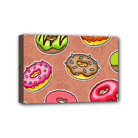 Doughnut Doodle Colorful Seamless Pattern Mini Canvas 6  X 4  (stretched) by Amaryn4rt