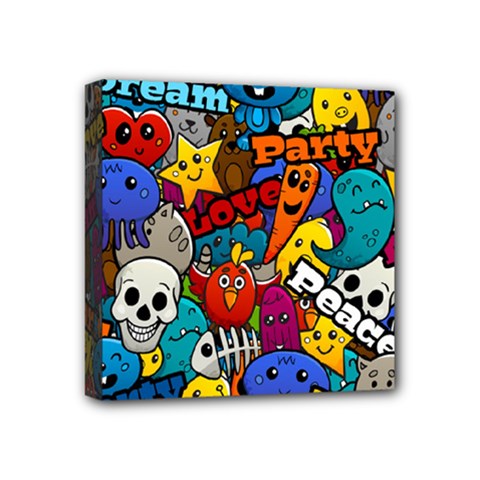 Graffiti Characters Seamless Pattern Mini Canvas 4  X 4  (stretched) by Amaryn4rt