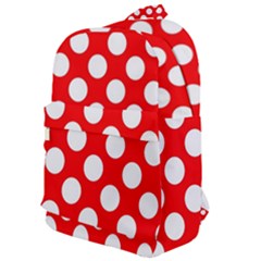 Large White Polka Dots Pattern, Retro Style, Pinup Pattern Classic Backpack by Casemiro