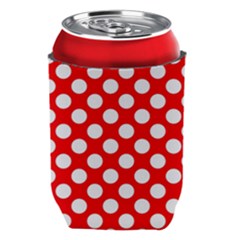 Large White Polka Dots Pattern, Retro Style, Pinup Pattern Can Holder by Casemiro