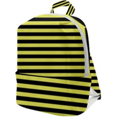 Wasp Stripes Pattern, Yellow And Black Lines, Bug Themed Zip Up Backpack by Casemiro