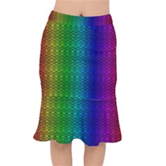 Rainbow Colored Scales Pattern, Full Color Palette, Fish Like Short Mermaid Skirt by Casemiro