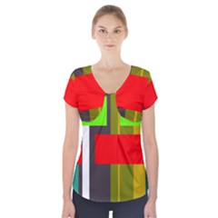 Serippy Short Sleeve Front Detail Top by SERIPPY