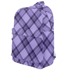 Pastel Purple And Steel Black Lines Pattern, Retro Tartan, Classic Plaid Classic Backpack by Casemiro