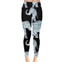 Elephant-pattern-background Leggings  View1