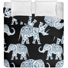 Elephant-pattern-background Duvet Cover Double Side (king Size) by Sobalvarro