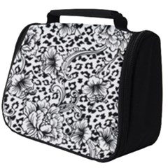 Vector-eclectic-fabric-seamless-pattern-animal-background-with-baroque-ornament Full Print Travel Pouch (big) by Sobalvarro