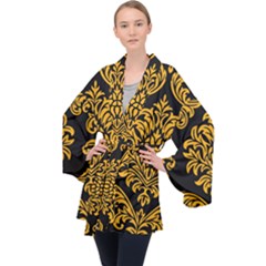 Finesse  Long Sleeve Velvet Kimono  by Sobalvarro