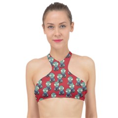 Zombie Virus High Neck Bikini Top by helendesigns