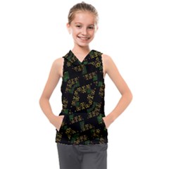 Modern Geometric Print Kids  Sleeveless Hoodie by dflcprintsclothing