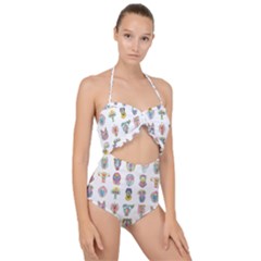 Female Reproductive System  Scallop Top Cut Out Swimsuit by ArtByAng