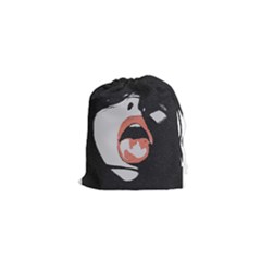 Wide Open And Ready - Kinky Girl Face In The Dark Drawstring Pouch (xs) by Casemiro