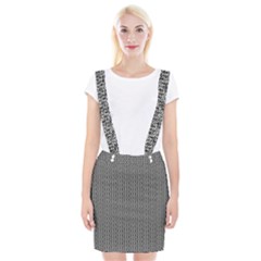 Black And White Triangles Braces Suspender Skirt by Sparkle
