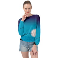 Fishing Banded Bottom Chiffon Top by Sparkle