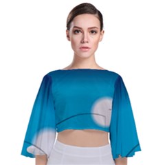 Fishing Tie Back Butterfly Sleeve Chiffon Top by Sparkle