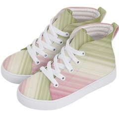 Pink Green Kids  Hi-top Skate Sneakers by Sparkle