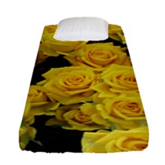 Yellow Roses Fitted Sheet (single Size) by Sparkle