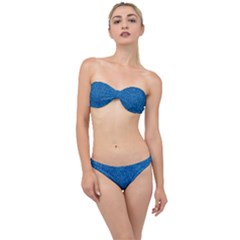 Blue Sparkles Classic Bandeau Bikini Set by ElenaIndolfiStyle