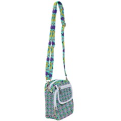 Blue Haired Girl Pattern Green Shoulder Strap Belt Bag by snowwhitegirl