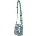 Blue Haired Girl Pattern Green Shoulder Strap Belt Bag View2