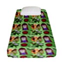 Purple Glasses Girl Pattern Green Fitted Sheet (Single Size) View1