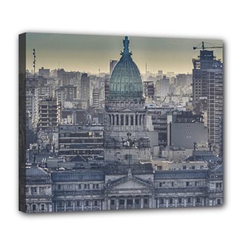 Buenos Aires Argentina Cityscape Aerial View Deluxe Canvas 24  X 20  (stretched) by dflcprintsclothing