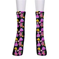 Girl With Hood Cape Heart Lemon Pattern Black Men s Crew Socks by snowwhitegirl