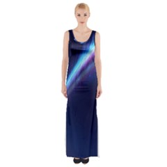 Light Fleeting Man s Sky Magic Thigh Split Maxi Dress by Mariart