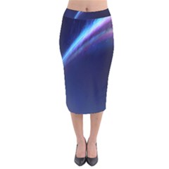 Light Fleeting Man s Sky Magic Velvet Midi Pencil Skirt by Mariart